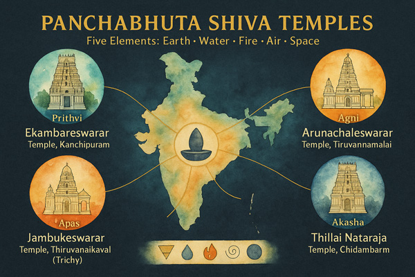 Panchabhootha Shiva temples kit cover